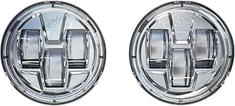 Indian Motorcycle Driving Lights Pathfinder S LED, Pair, for Specific Challenger, Chief, Chieftain, Pursuit Dark Horse, Roadmaster Limited Models and More, Chrome, 3.5-Inch Size - 2884708-156