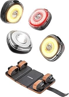 Lumos Firefly Smart Bike Light System - Sync Front & Rear LED Light | Custom Brightness, Flash Pattern, Day/Night mode | Turn Signals | Brake lights | Night Riding Bicycle Accessories for Men & Women