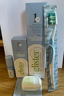 Super Whiter Smile Kit Glister - Toothpaste, Concentrated Mouthwash, Dental Floss, Toothbrush, Mouth Spray