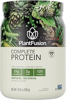 Complete Vegan Protein Powder - Plant Based Protein Powder With BCAAs, Digestive Enzymes and Pea Protein - Keto, Gluten Free, Non-Dairy, No Sugar, Non-GMO - Natural-No Stevia 0.93 lb