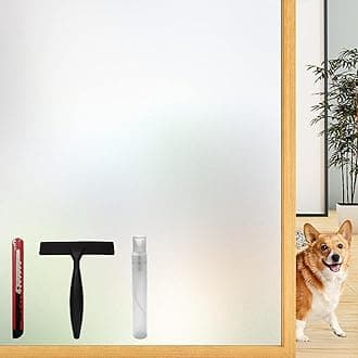 Pure Frosted Glass Window Privacy Film 24 Hour Two Way Privacy, Removable, Static Cling, Ideal for Privacy scenarios Such as Home Office Doors and Windows (41.3 x 78.7 Inch)