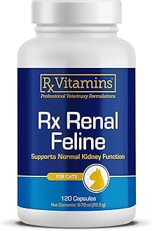 Renal Feline - Cat Kidney Support with Milk Thistle for Cats - Anti Inflammatory for Cats - Boosts Antioxidant Health & Liver Support - Cat Immune Booster - 120 Capsules