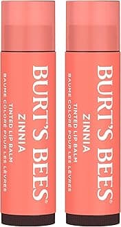 100% Natural Moisturizing Tinted Lip Balm, Zinnia, 1 Tube, Pack of 2