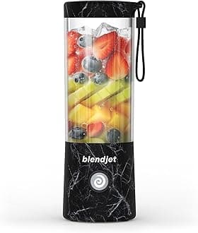 BlendJet Portable Blender for Smoothies & Shakes - 16oz, Black, USB-C Rechargeable, Self Cleaning, Stainless Steel Blade, Cordless, Mini Travel Blender