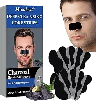 Nose Strips Blackhead, Nose Strips, 50 pcs Blackhead Nose Remover, Pore Strips, Nose Strips for Blackhead Remover, Blackhead Pore Strips, Deep Cleansing Nose Pore Strips for Men Blackheads Removal