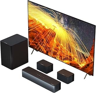ULTIMEA 5.1 Virtual Surround Sound Bar, 320W Home Theater Surround System with Adjustable Speakers & Subwoofer, TV Speaker Soundbar, Sound Bar for Smart TV, Bluetooth 5.3, Easy Setup, Poseidon D50