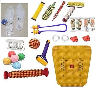 Acupressure Acupuncture reflexology foot massager therapy relaxation body care multipurpose combo kit