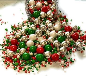 Christmas Themed Edible Sprinkles (35g, Christmas Themed)