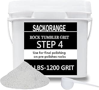 5 LBS Step 4 Rock Tumbler Grit -Polish 1200 Grit Fine Aluminum Oxide Tumbler Media, Rock Polishing Grit Media, Works with Any Rock Tumbler, Rock Polisher, Stone Polisher