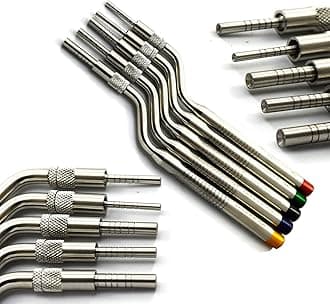 MEDSPO Professional Dental Instruments Osteotome Periotome Luxating Elevator Implant | Orthodontic PDL Teeth | Surgical Root Extraction Spreading (Osteotome Periotome Curved)