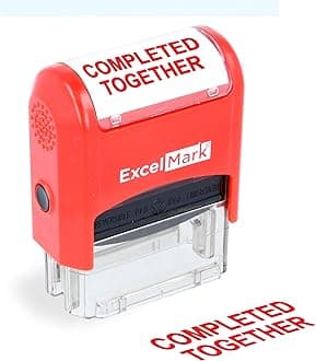 ExcelMark Self-Inking Rubber Teacher Grading Stamp - Completed Together