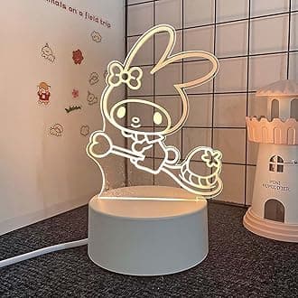 3D Cartoon LED Desk Lamp - 3 Color Change Decor Night Light, Kawaii Acrylic Sleep Light for Women, Teens, Boys, Girls