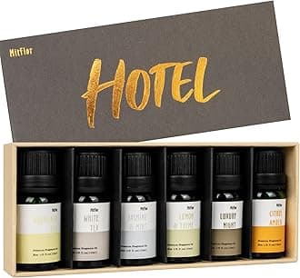 Hotel Fragrance Diffuser Oil Gift Set - Premium 6 x 10 ml, 0.34 fl oz, MitFlor Luxury Hotel Essential Oils Diffuser Scents - Inspired by The Hilton, Marriott, Shangri-La, Four Seasons, and W Hotel