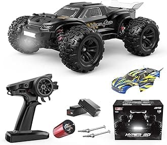 H16BM 1/16 RTR Brushless High Speed Electric 4X4 Off-Road Fast RC Car, Max 42mph, RC Truck, Remote Control, 2 Lipo Batteries for Adult, Compatible with 3S Lipo