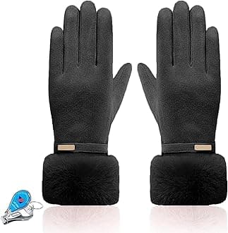 KXF Winter Warm Gloves, Womens Lady Super Soft Touch Screen Gloves Thick Fleece Lined Glove Cold Weather Windproof Outdoor Sports Handwarmers Cycling Running Mittens