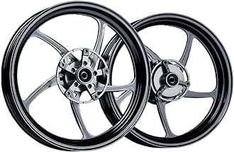 MOS Forged Aluminum Alloy Rims Wheels compatible with Yamaha YZF R3 MT03 2015-2025 ABS (Black)