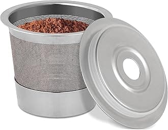 2 Pack Reusable Pods Compatible with Ninja Dual Brew Coffee Maker, Stainless Steel Permanent K Cups Filters for Ninja CFP101 & Ninja PB051 Coffee Maker