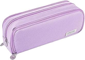 EASTHILL Large Pencil Case Big Capacity Pencil Bag Large Storage Pouch 3 Compartments Pen Case for Teen Boys Girls School Students (Special-PURPAL)