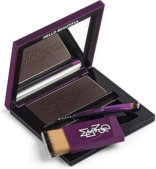 Root Touch Up Powder + Brow Filler – Ombra Dark Brown, Instant Gray Coverage, Conceals Roots & Fills Brows, For Hairlines & Thinning Hair, Temporary, 0.13 oz (60 Uses)