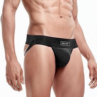 Men's Jock Strap, Wide Band Mesh Male Underwear Jockstrap Athletic Supporter for Gym Vasectomy