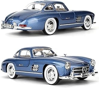 DEUSON ECOM1:24 SL300 Vintage Toy Car Diecast Metal Classic Toy Car for Kids with Light Sound Pullback Openable Door