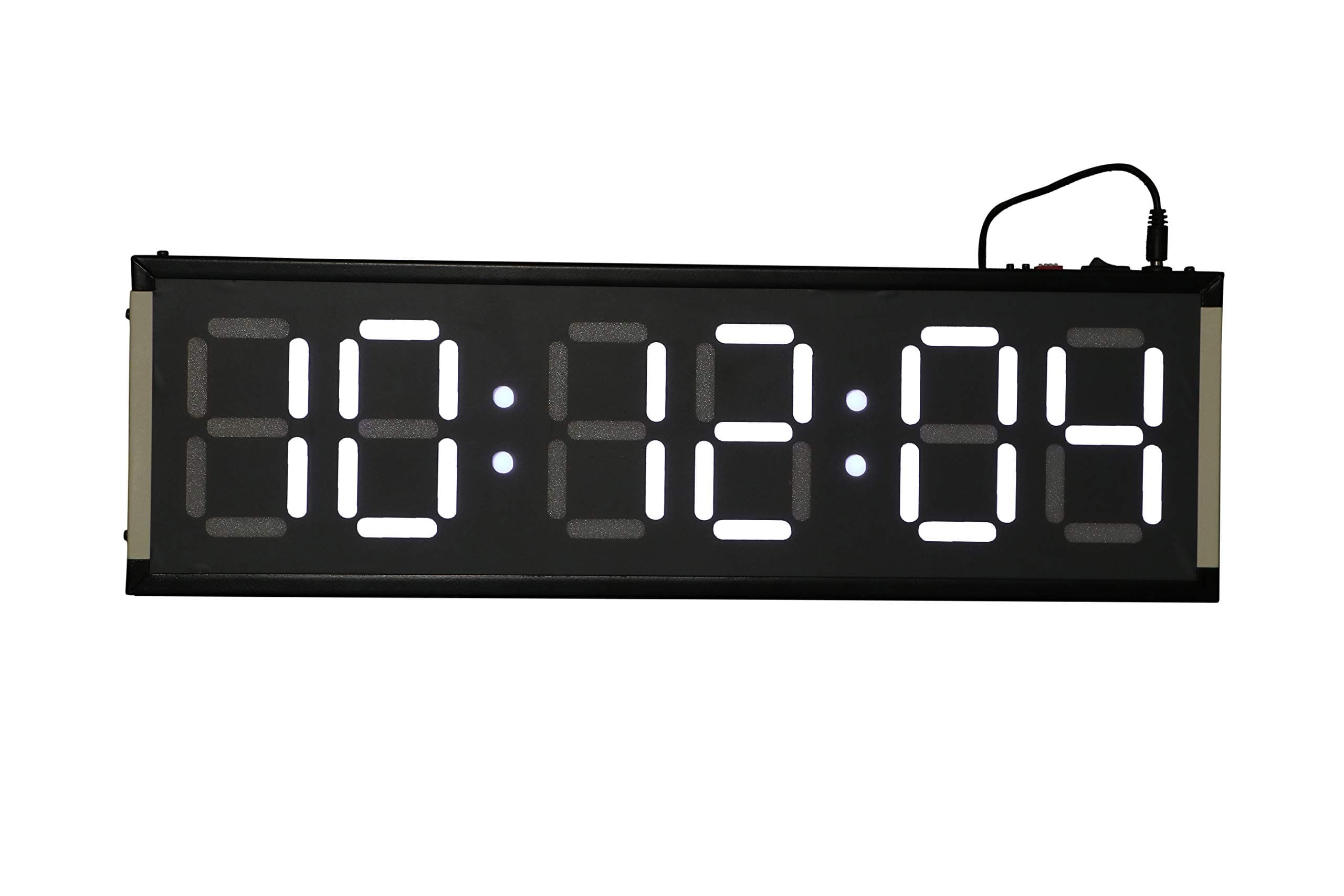 SKYLINK Jumbo Large NTP Clock, White LED Network Time Display, NTP Server Controlled, Static IP or DHCP addressing, 6-Digit (HH:MM:SS), 8 inch (200 mm) Digit Height [Made in India]