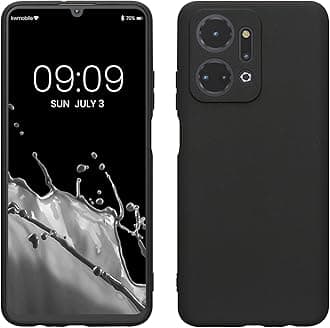 kwmobile Case Compatible with Honor X7a Case - Protective Slim TPU Phone Cover - Soft Matte Finish - Black Matte