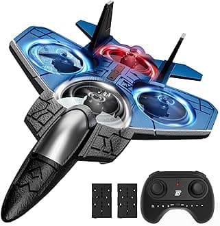 SMILESSKIDDO RC Fighter Airplane丨F-22 Raptor Mini Drone Remote Control Jet Plane Stunt Drone for Adults & Kids Toy with Light Gift for Kids Beginner