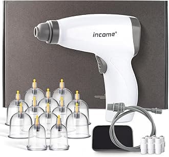 Scienlodic 12pcs Cupping Set,Electric Cupping Therapy Set with Pump,Professional Vacuum Cupping Suction Cups Portable One-Key Start, Body Massage Pain Relif for Home, Salon Use