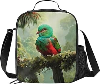 Bird Lunch Box - Insulated Lunch Box for Kids with Side Pocket & Shoulder Strap Lunch Bag, Perfect for School/Camping/Hiking/Picnic/Beach/Travel