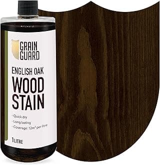 Wood Stain Water Based | English Oak | 1L | Interior Furniture Stain | Light & Dark Stains | Eco-Friendly & Non-Toxic Wood Dye | Easy Application | Quick Dry & Low Odour