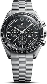 Pagani Design 1701 Watches for Men, Chronograph, VK63 Japanese Quartz Movement, Stainless Steel Bracelet, Water Resistant to 330 Feet（100m）, Sapphire Glass Sports Watch for Men.