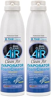 Clean Air 2 Pack Bundle Automotive AC Coil Cleaner Foaming Coil Cleaner for AC Condenser Coil Cleaner Car AC Cleaner Coil Cleaner Air Conditioner Cleaner Spray Refresh Air Conditioner (Lemon)