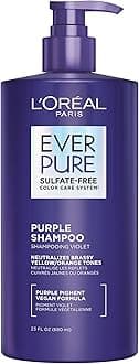 L'Oréal Paris EverPure Sulfate Free Brass Toning Shampoo Purple for Blonde, Light, Silver or Brown Highlighted Hair, 23Fl; Oz (Packaging May Vary)