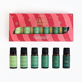 Carnatia Christmas Aroma Oil Set – 6 Cozy & Uplifting Scents for Diffusers, Relaxation & a Warm, Inviting Atmosphere | Festive Essential Oils for Home & Holiday Gifting!