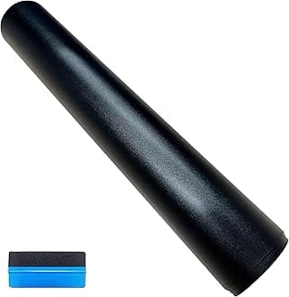 LZLRUN Frosted Matte Black Vinyl Wrap Roll Air Release Sticker Sheet Film DIY Decal Car Auto Vehicle Morotcycle Self Adhesive - 1ft x 3.5ft