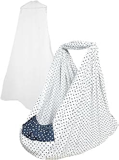 beetot New Born Baby Swing Cradle (Jhula) | Cradle Cloth, Removable Mattress Bed, and Mosquito Net (No Any Hanger Or Spring)| Weight Capacity up to 20kg | Age from 0-12 Months | Dotted Pattern