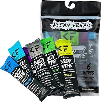 Body 6-Count Wipes - Original Disposable Wipes, Individually Wrapped for the Gym, Workout, Hiking, Travel, and Sport (Mixed Trial 6 Pack)