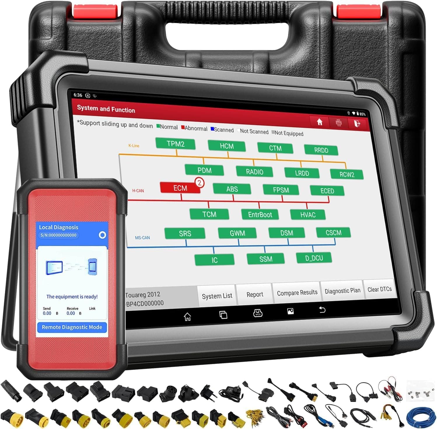 X431 PRO3S+Smartlink HD Heavy Duty Truck Diagnostic Tool,2025 Elite Diesel&Gasoline Bidirectional Diagnostic Scan Tool,60+Service,ECU Coding,Topology Mapping,AutoAuth FCA SGW,2 YSR Fr-ee Update