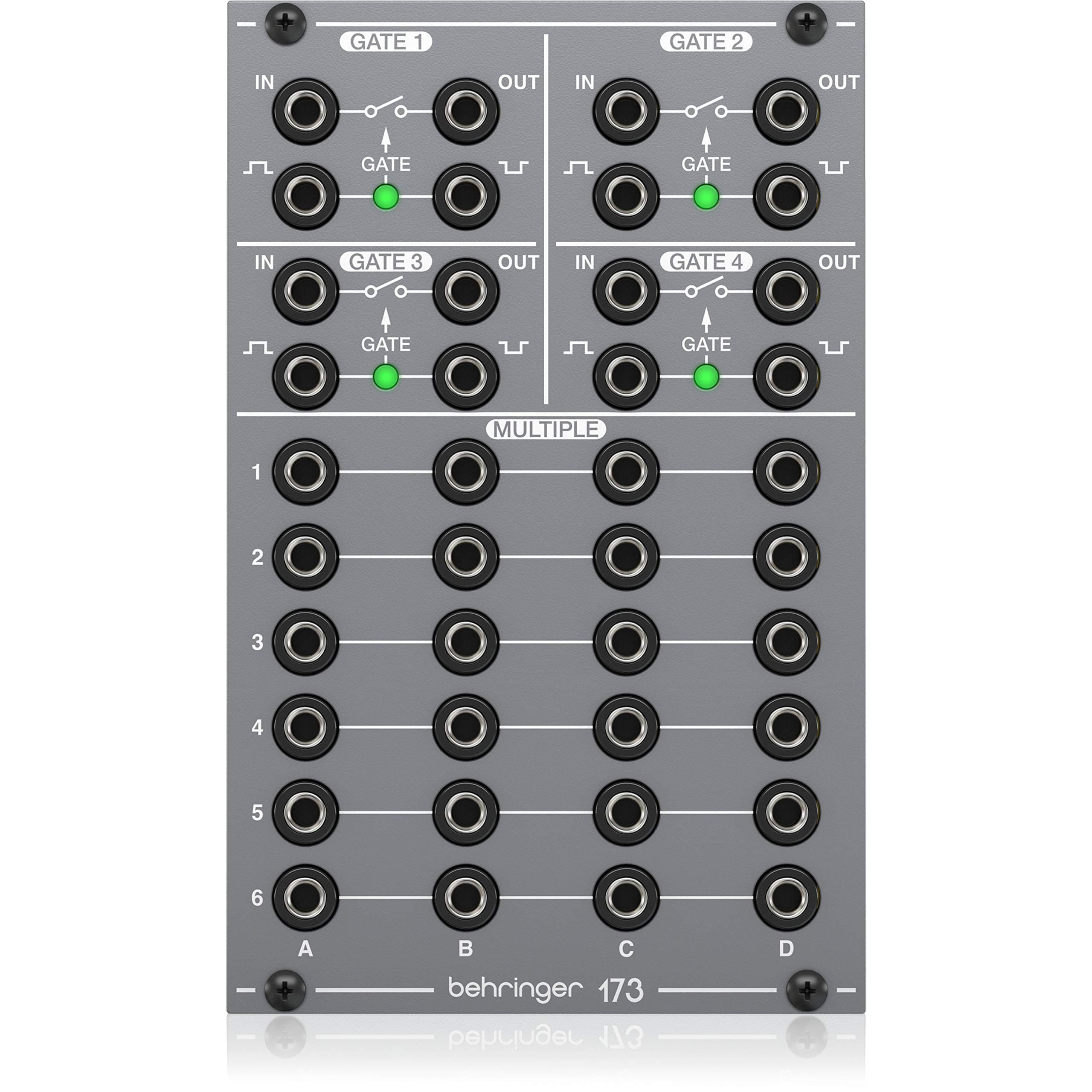 Behringer 173 QUAD GATE/MULTIPLES Legendary Analog Quad Gate and Multiples Module for Eurorack