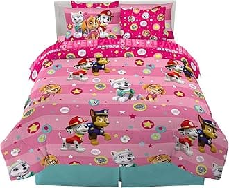 Paw Patrol Girls Kids Bedding Super Soft Comforter And Sheet Set With Sham, 7 Piece Full Size, (Official) Nickelodeon Product By Franco