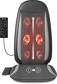 Shiatsu Back Massager with Heat,Massage Chair Pad for Back Relief deep,Heated seat Cushion,Chair Massager for Neck,Hip with Kneading & Vibration,Home Office, Mothers Day Gifts for Women,Mom