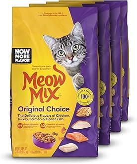 Meow Mix Original Choice Dry Cat Food, 3.15 Pound (Pack of 4)