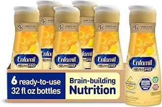NeuroPro Ready-to-Use Baby Formula, Ready to Feed, Brain and Immune Support with DHA, Iron and Prebiotics, Non-GMO, 32 Fl Oz Bottle, Pack of 6