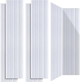 BUBOS 6 Pack Large Acoustic Panels,47.2"x11"3D Wave Pattern Acoustical Wall Panels,Self-Adhesive Sound Proof Panels for Walls,Decorative Soundproof Panels for Recording Studio&Office (White 01)OEKO-TEX STANDARD 100