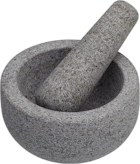 MasterClass, Pestle and Mortar, Non-porous Granite Mortar and Pestle Set, 12 x 9 cm, Grey