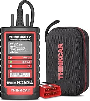 ThinkDiag 2 Bluetooth OBD2 Diagnostic Scanner for All Vehicles with 15 Reset Functions for All System Diagnostic Support OBDII / EOBD / CAN-FD Protocol 1 Year all Software Free