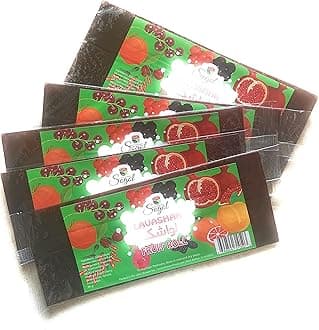Lavashak 5 counts. Fruit rolls.Lavashak Snack Roll, Fruit Roll Snack, 5 counts. لواشک, Real Fruit Snack Rolls - Gluten Free, Vegan, and Non-GMO