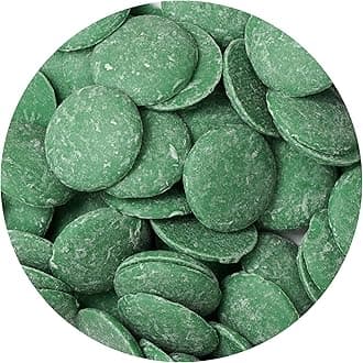 Green Chocolate Melting Wafers, 12 Ounce Bulk Bag, Green Chocolate, Green Candy, Melting Chocolate Candy Discs For Baking, Dipping, Decorating, Bulk Chocolate Bag - The Hampton Popcorn & Candy Company