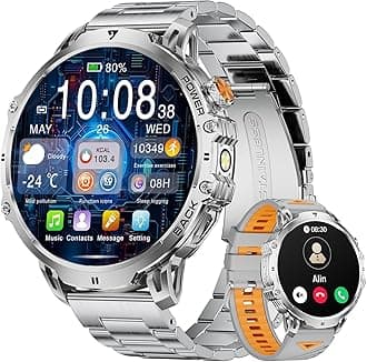 LIGE Smart Watch for Men (Answer/Make Call), 1.85" HD-Display 1000mAh Battery Fitness Tracker with LED Flashlight, 100+ Sports Modes/IP68 Waterproof, Sport Smartwatch for Android IOS Black